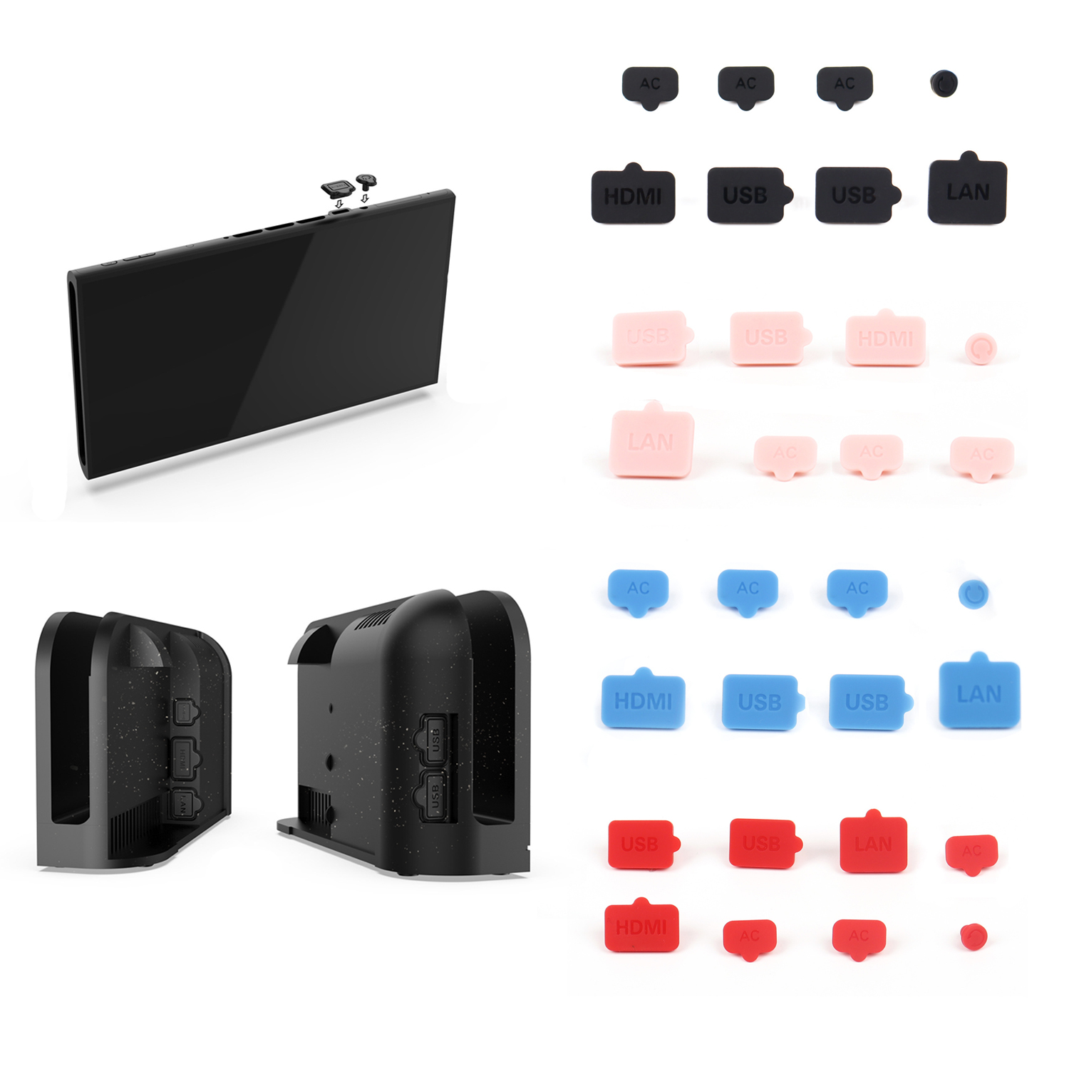 Console Dust Cover - Силиконовая противопыльная заглушка USB HDMI Type
